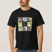 最高の父8枚フォトコラージュ Tシャツ (正面)