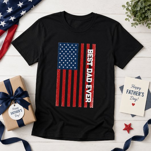 最高の父 アメリカ国旗 父の日 Tシャツ