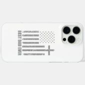 最高の父 キリスト教愛国者 アメリカ国旗 ビッグサイズ Case-Mate iPhoneケース (裏面 (横))