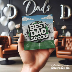 最高の父 サッカー グラフィティ 父の日 ホリデー カード