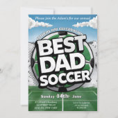 最高の父 サッカー グラフィティ 父の日 休日 招待状 (正面)