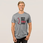 最高の父、史上最高のコーチ 父の日 トライブレンドTシャツ (正面全面)