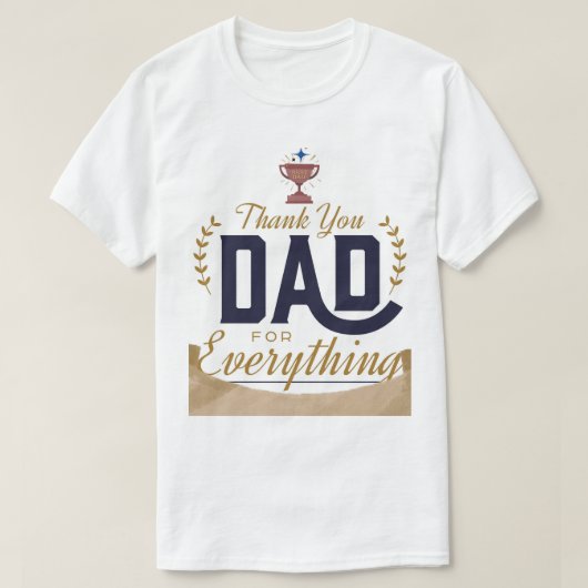 最高の父 – 感謝のデザイン Tシャツ (デザイン正面)