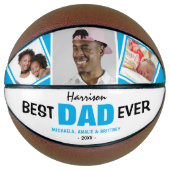 最高の父 'BEST DAD EVER' 写真と名前  バスケットボール (正面)