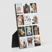 最高の犬が記念写真モダンコラージュ フォトプラーク (側面)