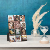 最高の犬が記念写真素朴コラージュ木材 フォトプラーク (側面)