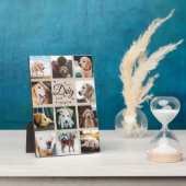 最高の犬が記念写真素朴コラージュ フォトプラーク (側面)