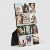 最高の犬が記念写真素朴コラージュ フォトプラーク (側面)