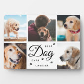 最高の犬が記念手の写真モダンコラージュ フォトプラーク (正面)