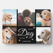 最高の犬が記念手の写真モダンコラージュ フォトプラーク (正面)