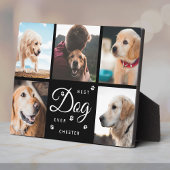 最高の犬が記念手の写真モダンコラージュ フォトプラーク