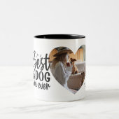 . .最高の犬のお母さんがペットの写真に名を連ねる ツートーンマグカップ (中央)