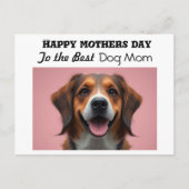 最高の犬のお母さんへ　母の日のお祝い シーズンポストカード (正面)