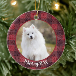 最高の犬のカスタム名クリスマス ペットギフト セラミックオーナメント