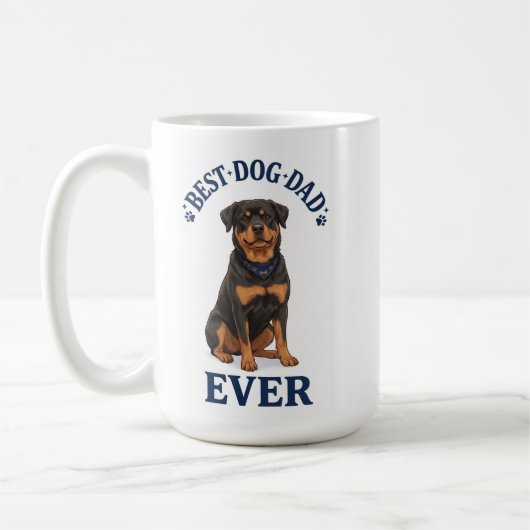最高の犬のパパです 父の日ギフト コーヒーマグカップ (左)