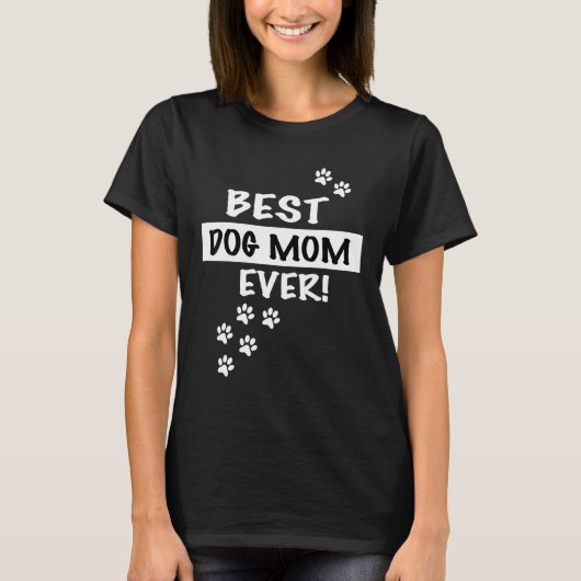 最高の犬のママですわ 子犬 笑える Tシャツ (正面)