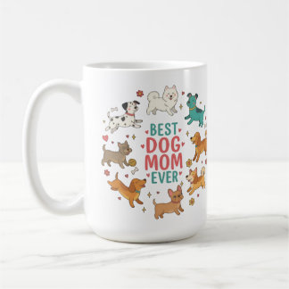 最高の犬のママギフトマグカップ コーヒーマグカップ