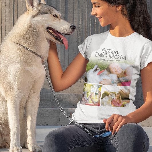 最高の犬のママフォトコラージュ Tシャツ