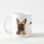 最高の犬のママフォトコーヒーマグカップ コーヒーマグカップ (左)