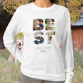 最高の犬のママ写真ギフトTシャツ Tシャツ