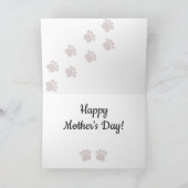 最高の犬のママ、いつだって。かわいい寝ている子犬 カード (内部)