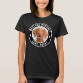 最高の犬のママ カスタムペット 犬 猫 写真 名前 Tシャツ (正面)