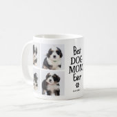 最高の犬のママ コラージュ写真 コーヒーマグカップ (正面左)
