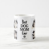 最高の犬のママ コラージュ写真 コーヒーマグカップ (中央)