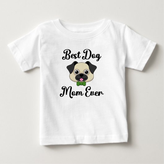 最高の犬のママ ベビーTシャツ (正面)