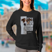 最高の犬のママ ペット写真入りカスタムグッズ Tシャツ