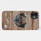 最高の犬のママ ラスティックな足跡の写真 Case-Mate iPhoneケース (裏面(横))