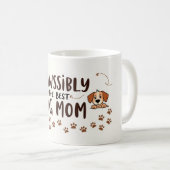 最高の犬のママ – 11 oz かわいい犬好きギフト コーヒーマグカップ (正面右)
