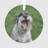 最高の犬の写真 黒と白のバフファローチェック オーナメント (裏面)