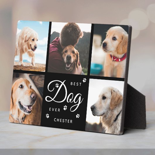 最高の犬の思い出 メモリアル・パウズ モダン写真コラージュ フォトプラーク