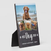 最高の犬の思い出 現代の写真コラージュ ペットメモリアル フォトプラーク (側面)