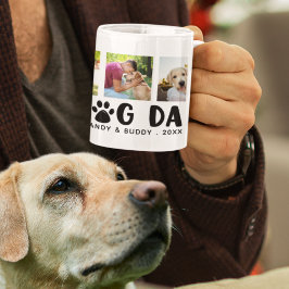 最高の犬の父さんフォトコラージュ オーダーメイド コーヒーマグカップ