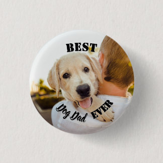 最高の犬の父さん おもしろペット写真 缶バッジ