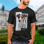 最高の犬の父さん オリジナル 写真 名前入り Tシャツ