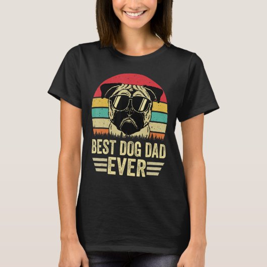 最高の犬の父さん 父の日 ヴィンテージ Tシャツ (正面)