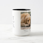 最高の犬の父の日フォトマグ ツートーンマグカップ (中央)