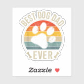 最高の犬の父は僕 vintage レトロ父の日 シール (シート)