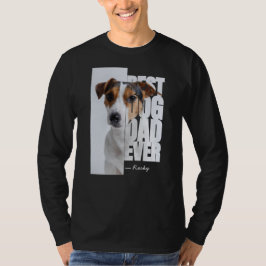 最高の犬の父オリジナル 写真入り Tシャツ