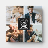 最高の犬の父フォトコラージュ プレート フォトプラーク (正面)