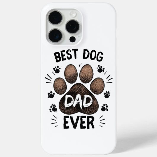 最高の犬の父 – かわいい足跡の犬好き Case-Mate iPhoneケース (裏面)