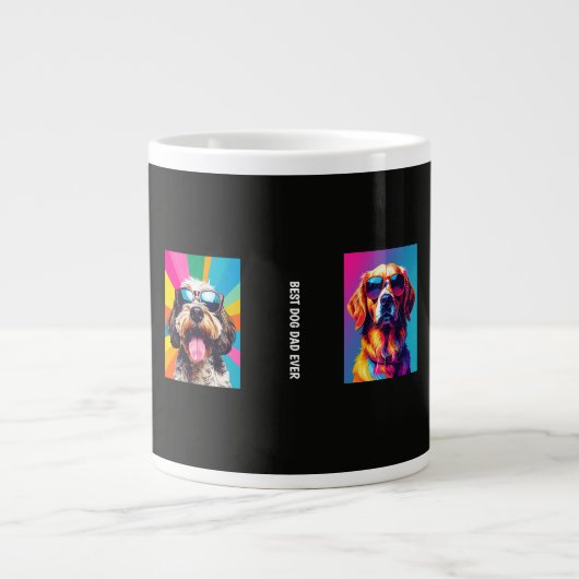 最高の犬の父 ジャンボコーヒーマグカップ (正面)