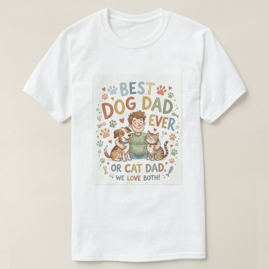 最高の犬の父Tシャツ ペットの父へのギフト Tシャツ (デザイン正面)