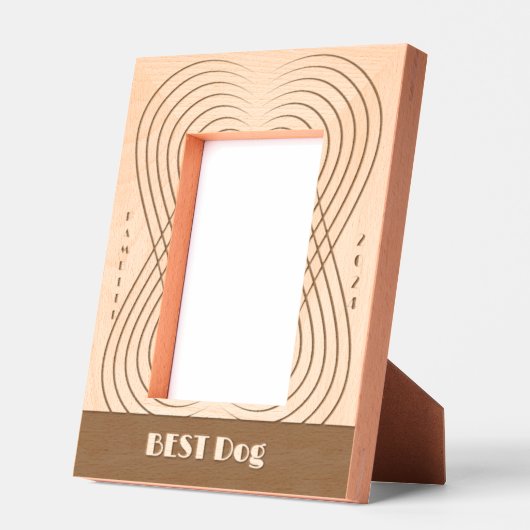 最高の犬の結婚式 レーザー彫刻フレーム (左)