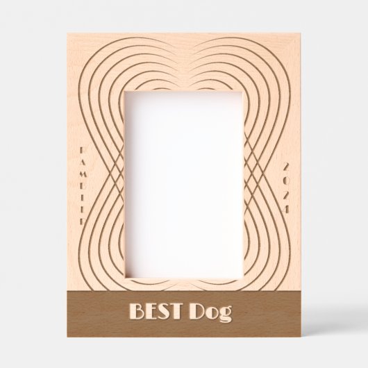 最高の犬の結婚式 レーザー彫刻フレーム (正面)