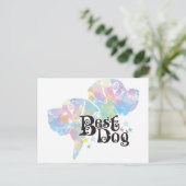 最高の犬の「色付き」 ポストカード (スタンド正面)