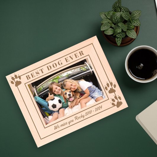 最高の犬は追悼の意を表す レーザー彫刻フレーム